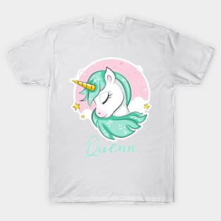 Quenn Unicorn Tshirt Design T-Shirt